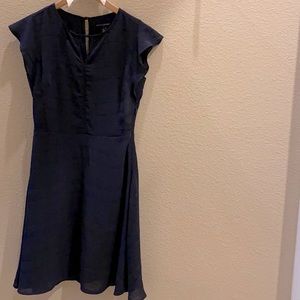Banana Republic Aline Navy Chiffon Dress